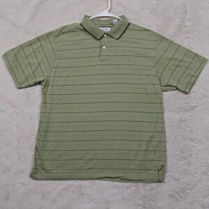 VTG Pierre Cardin Polo Shirt Men's XL Striped Green Retro Embroidered Logo